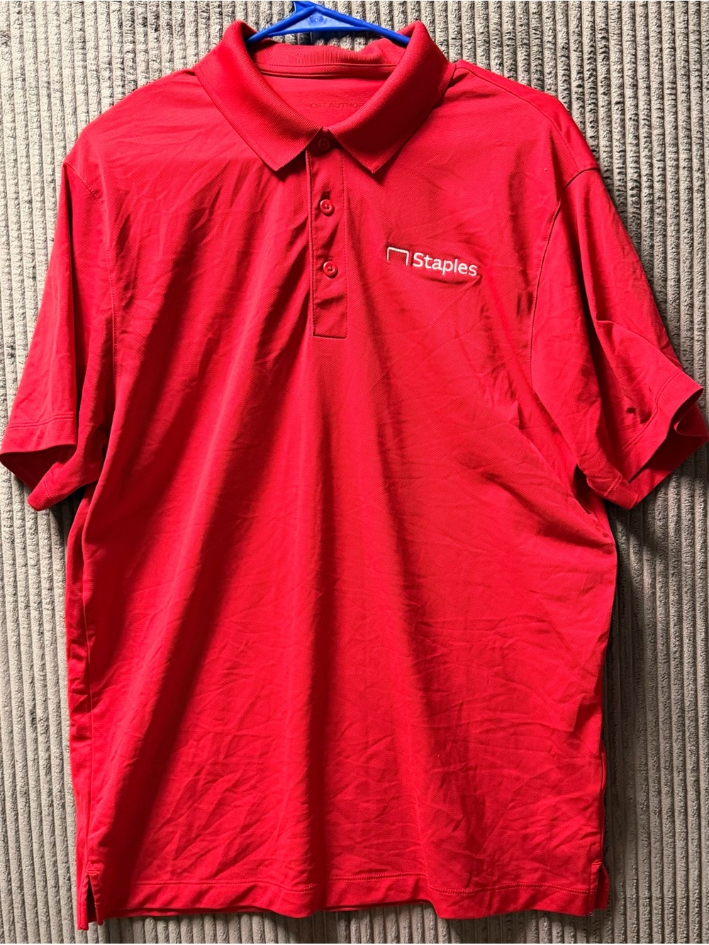 Staple Red Men's Polo with Embroidered Logo